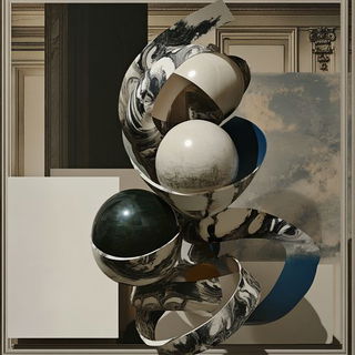 Aster Vale Editorial School style, Midjourney V6.1: abstract 3D render