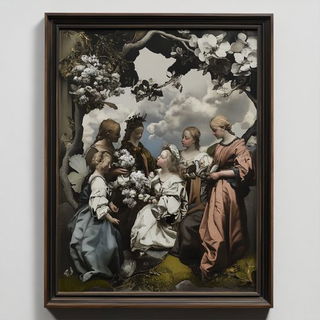 Aster Vale Editorial School style, Midjourney V6.1: classical 18th-century oil painting