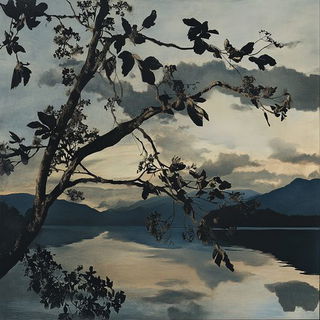 Aster Vale Editorial School style, Midjourney V6.1: realistic landscape photograph of quiet dawn