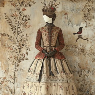 Maquette Couture style, Midjourney V6.1: haute-couture fashion outfit