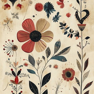 Maquette Couture style, Midjourney V6.1: creative pattern composition