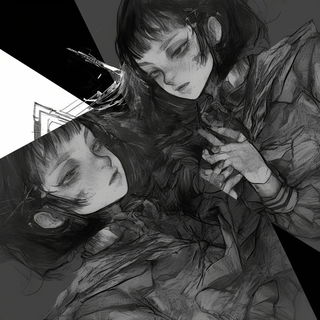 Ceramotype style, Midjourney V6.1: black-and-white manga comic strip