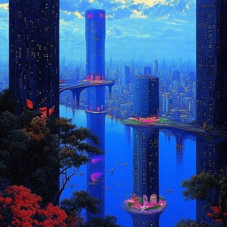 Sunspine Lithics style, Midjourney V6.1: megacity with futuristic bioarchitecture