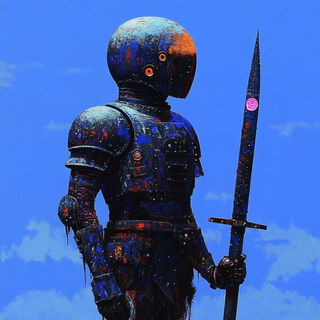 Sunspine Lithics style, Midjourney V6.1: concept art character design of retropunk steam knight