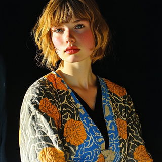 Peakletter style, Midjourney V6.1: photographic portrait of female protagonist