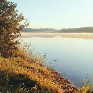 Orravik Residency style, Midjourney V6.1: realistic landscape photograph of quiet dawn