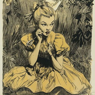 Pilgrimflotilla style, Midjourney V6.1: retro fairy-tale illustration