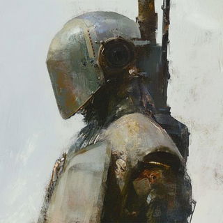 Solar Slat Impressions style, Midjourney V6.1: concept art character design of retropunk steam knight
