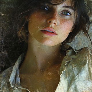 Solar Slat Impressions style, Midjourney V6.1: photographic portrait of female protagonist