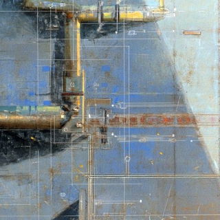 Solar Slat Impressions style, Midjourney V6.1: technical infrastructure blueprint schematics