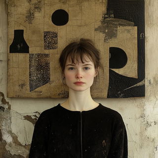 Cerulean Veilcut style, Midjourney V6.1: photographic portrait of female protagonist
