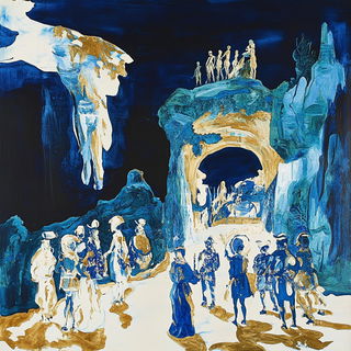 Redgold Kinetics style, Midjourney V6.1: classical 18th-century oil painting