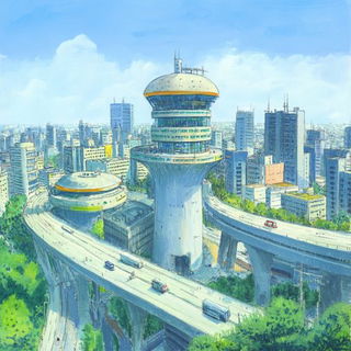 Glyptoptics style, Midjourney V6.1: megacity with futuristic bioarchitecture