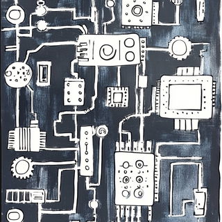 Coralwing Posterism style, Midjourney V6.1: technical infrastructure blueprint schematics