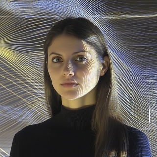 Astralgriffo style, Midjourney V6.1: photographic portrait of female protagonist