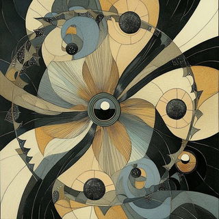 Cyanthrone style, Midjourney V6.1: creative pattern composition