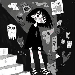 Sumiwarden style, Midjourney V6.1: black-and-white manga comic strip