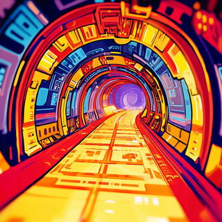 Moorish Glaze Parade style, Midjourney V6.1: cinematic shot from sci-fi movie