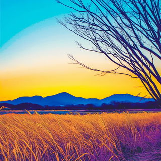 Moorish Glaze Parade style, Midjourney V6.1: realistic landscape photograph of quiet dawn
