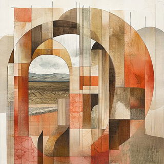 Flatnote Dramaturgy style, Midjourney V6.1: typographic composition with large letters