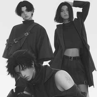 Chromacrag style, Midjourney V6.1: black-and-white manga comic strip