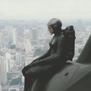 Chromacrag style, Midjourney V6.1: cinematic shot from sci-fi movie