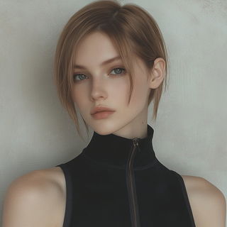 Chromacrag style, Midjourney V6.1: photographic portrait of female protagonist