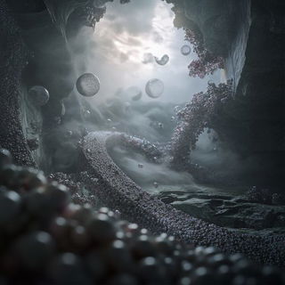 Miniaturama style, Midjourney V6.1: abstract 3D render