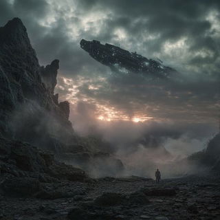 Miniaturama style, Midjourney V6.1: cinematic shot from sci-fi movie