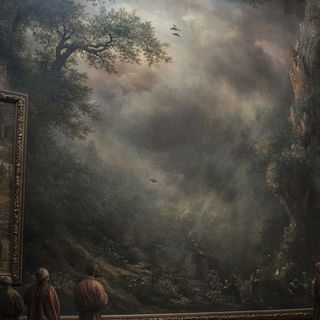 Miniaturama style, Midjourney V6.1: classical 18th-century oil painting