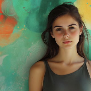 Flatshadow Fairytale style, Midjourney V6.1: photographic portrait of female protagonist