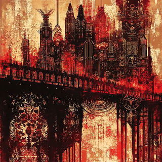 Grimfigure Weave style, Midjourney V6.1: megacity with futuristic bioarchitecture