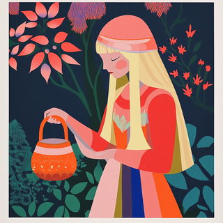 Portalstop Motion style, Midjourney V6.1: retro fairy-tale illustration