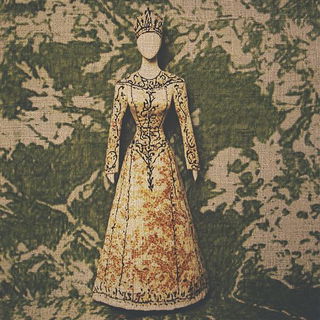 Gloamfiligree style, Midjourney V6.1: haute-couture fashion outfit