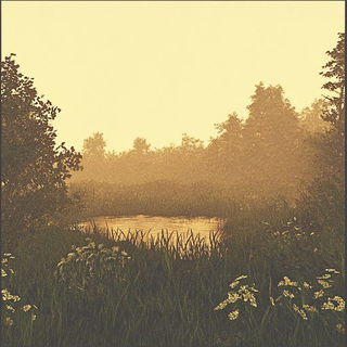 Gloamfiligree style, Midjourney V6.1: realistic landscape photograph of quiet dawn