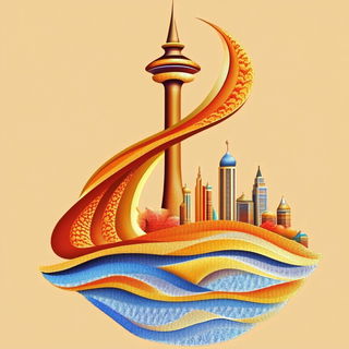 Forgeflorica style, Midjourney V6.1: bold minimalist logo design for Istanbul city municipal services