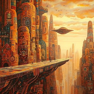 Forgeflorica style, Midjourney V6.1: cinematic shot from sci-fi movie