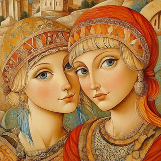 Forgeflorica style, Midjourney V6.1: classical 18th-century oil painting