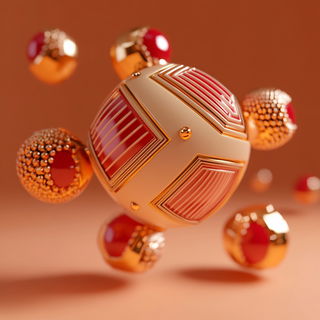 Folkobarro style, Midjourney V6.1: abstract 3D render
