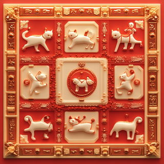 Folkobarro style, Midjourney V6.1: traditional folk art