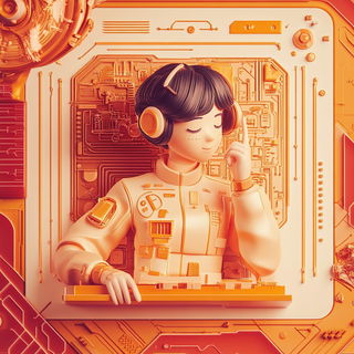 Folkobarro style, Midjourney V6.1: editorial illustration for popular scientific magazine cover