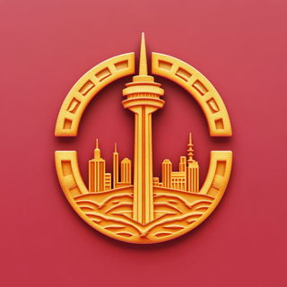 Folkobarro style, Midjourney V6.1: bold minimalist logo design for Istanbul city municipal services