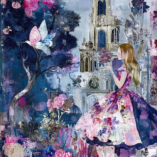 Cindertrace style, Midjourney V6.1: retro fairy-tale illustration
