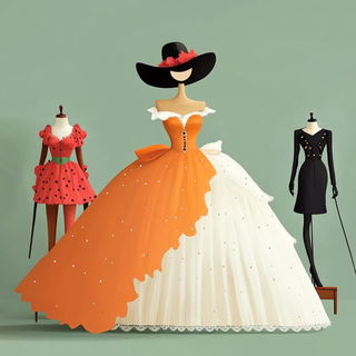 Carminevoid style, Midjourney V6.1: haute-couture fashion outfit