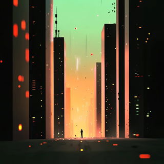 Carminevoid style, Midjourney V6.1: cinematic shot from sci-fi movie
