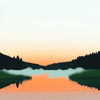 Carminevoid style, Midjourney V6.1: realistic landscape photograph of quiet dawn