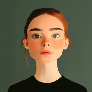 Carminevoid style, Midjourney V6.1: photographic portrait of female protagonist