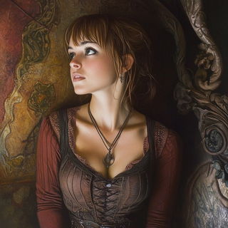 Oxide Wave Foundry style, Midjourney V6.1: photographic portrait of female protagonist