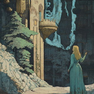 Canyonhydra style, Midjourney V6.1: retro fairy-tale illustration