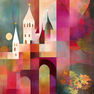Hollander Figure Studies style, Midjourney V6.1: retro fairy-tale illustration